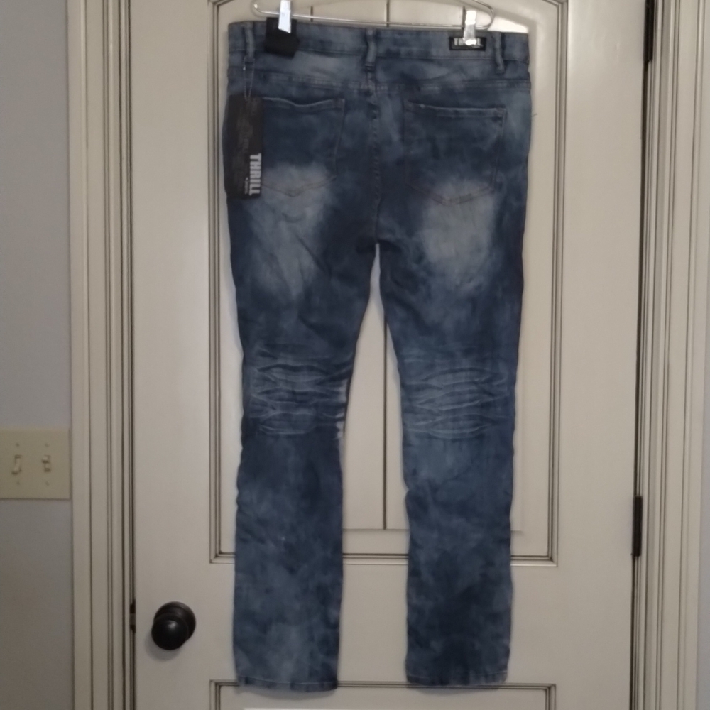 Thrill denim jeans size 15 stretch Distressed Skinny High Rise new! - Picture 4 of 11